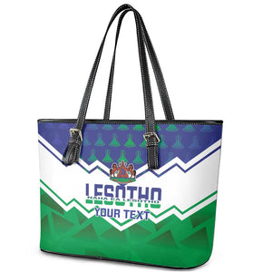 Personalised Lesotho Independence Day Leather Tote Bag Naha ea Lesotho Proud