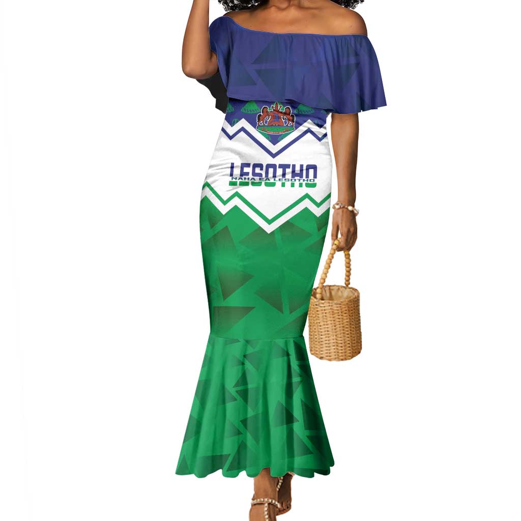 Personalised Lesotho Independence Day Mermaid Dress Naha ea Lesotho Proud