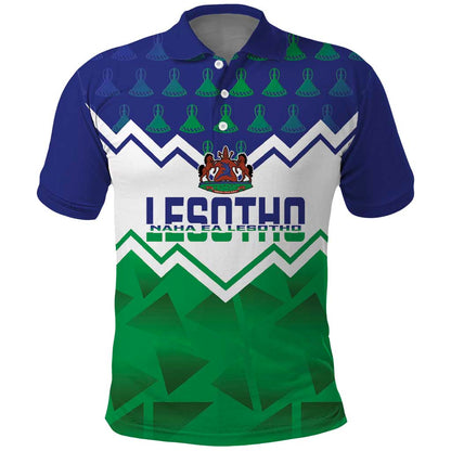 Personalised Lesotho Independence Day Polo Shirt Naha ea Lesotho Proud