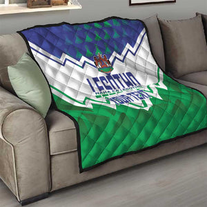 Personalised Lesotho Independence Day Quilt Naha ea Lesotho Proud