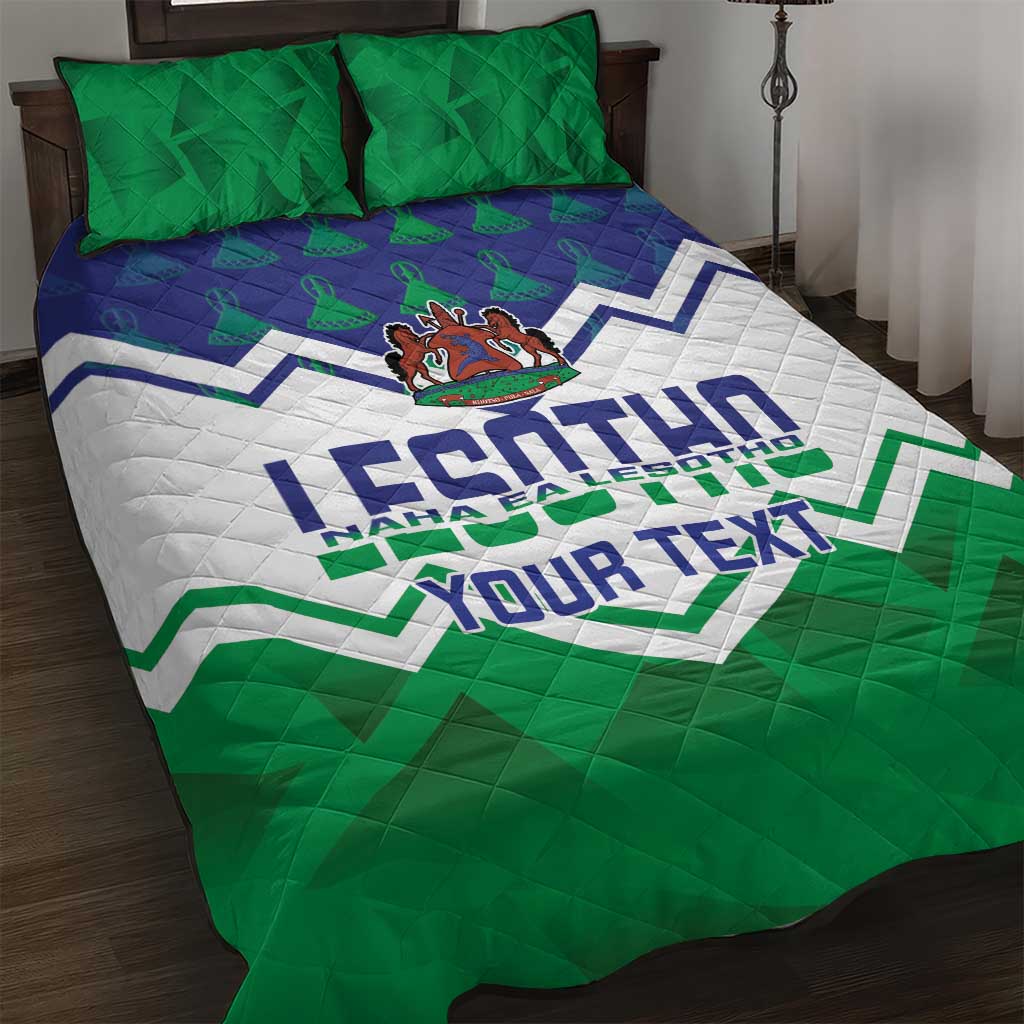 Personalised Lesotho Independence Day Quilt Bed Set Naha ea Lesotho Proud