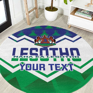 Personalised Lesotho Independence Day Round Carpet Naha ea Lesotho Proud