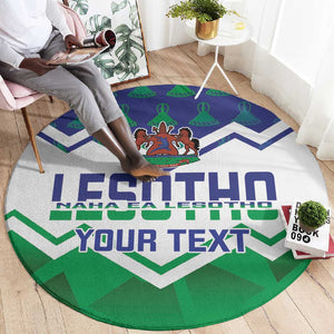 Personalised Lesotho Independence Day Round Carpet Naha ea Lesotho Proud