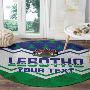 Personalised Lesotho Independence Day Round Carpet Naha ea Lesotho Proud