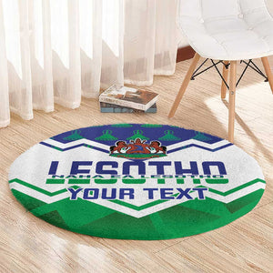 Personalised Lesotho Independence Day Round Carpet Naha ea Lesotho Proud