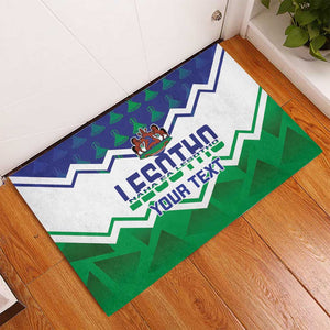 Personalised Lesotho Independence Day Rubber Doormat Naha ea Lesotho Proud