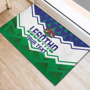 Personalised Lesotho Independence Day Rubber Doormat Naha ea Lesotho Proud