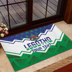 Personalised Lesotho Independence Day Rubber Doormat Naha ea Lesotho Proud