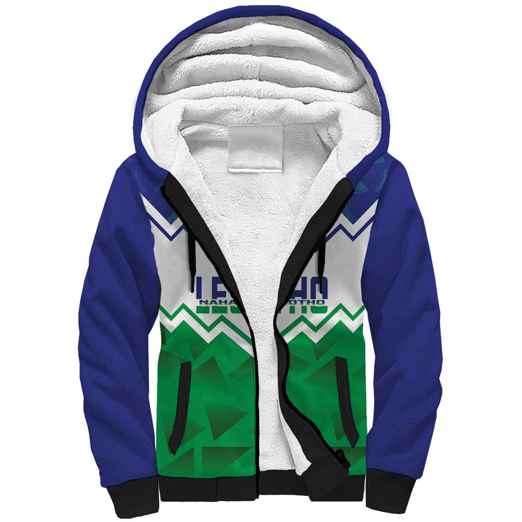 Personalised Lesotho Independence Day Sherpa Hoodie Naha ea Lesotho Proud