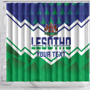 Personalised Lesotho Independence Day Shower Curtain Naha ea Lesotho Proud