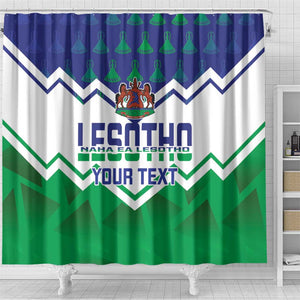 Personalised Lesotho Independence Day Shower Curtain Naha ea Lesotho Proud