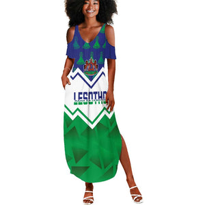 Personalised Lesotho Independence Day Summer Maxi Dress Naha ea Lesotho Proud