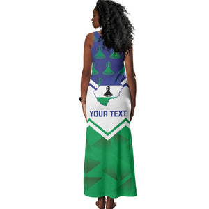 Personalised Lesotho Independence Day Tank Maxi Dress Naha ea Lesotho Proud