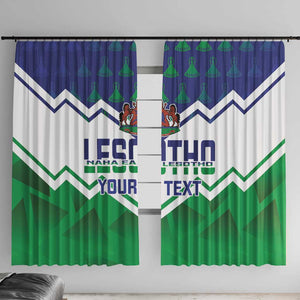 Personalised Lesotho Independence Day Window Curtain Naha ea Lesotho Proud