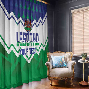 Personalised Lesotho Independence Day Window Curtain Naha ea Lesotho Proud