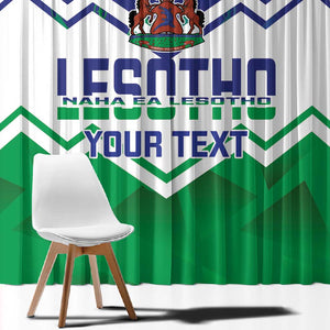 Personalised Lesotho Independence Day Window Curtain Naha ea Lesotho Proud