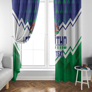 Personalised Lesotho Independence Day Window Curtain Naha ea Lesotho Proud