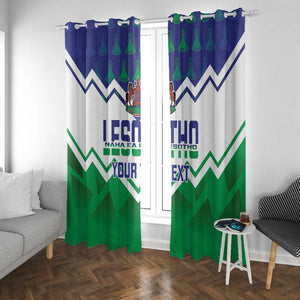 Personalised Lesotho Independence Day Window Curtain Naha ea Lesotho Proud