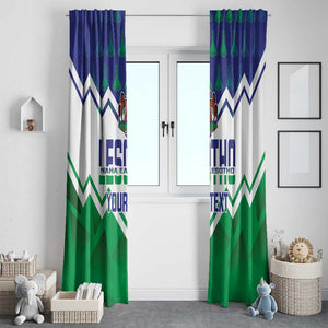 Personalised Lesotho Independence Day Window Curtain Naha ea Lesotho Proud