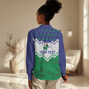 Personalised Lesotho Independence Day Women Casual Shirt Naha ea Lesotho Proud