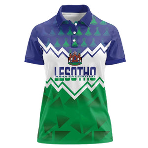 Personalised Lesotho Independence Day Women Polo Shirt Naha ea Lesotho Proud