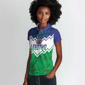 Personalised Lesotho Independence Day Women Polo Shirt Naha ea Lesotho Proud