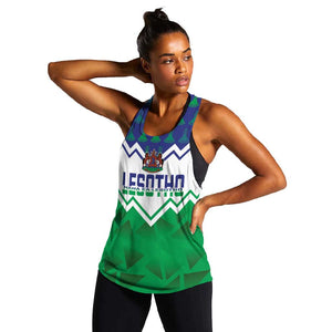 Personalised Lesotho Independence Day Women Racerback Tank Naha ea Lesotho Proud