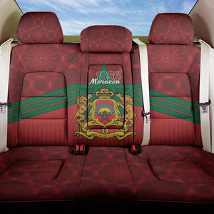 Afro Morocco Independence Day Back Car Seat Cover 1956 Proud Islamic Pattern - African Pride