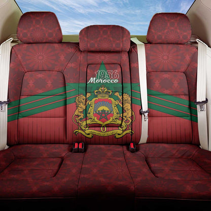 Afro Morocco Independence Day Back Car Seat Cover 1956 Proud Islamic Pattern - African Pride