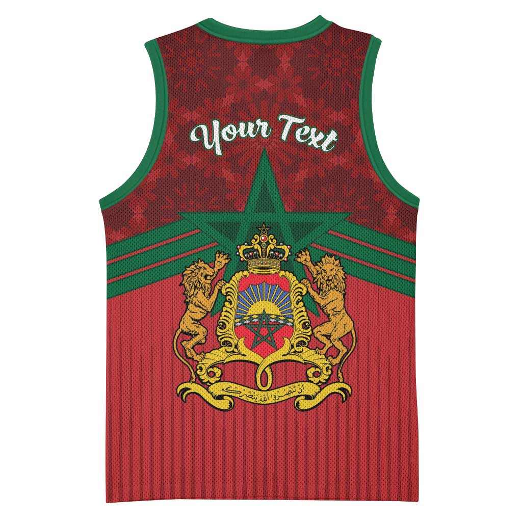 Personalized Afro Morocco Independence Day Basketball Jersey 1956 Proud Islamic Pattern - African Pride