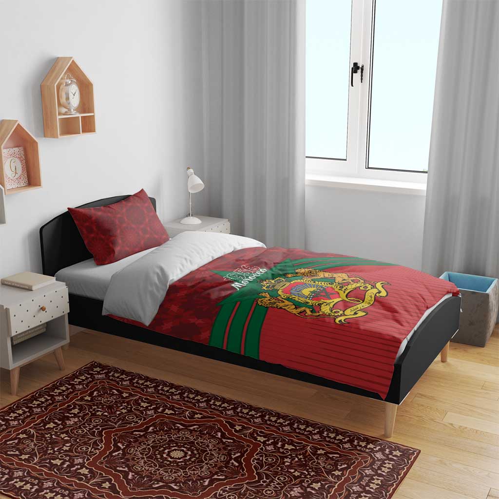 Afro Morocco Independence Day Bedding Set 1956 Proud Islamic Pattern - African Pride