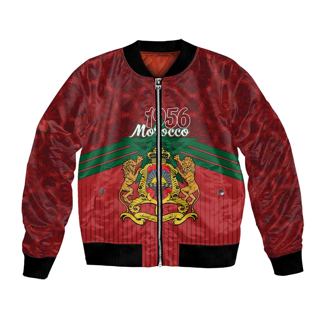 Personalized Afro Morocco Independence Day Bomber Jacket 1956 Proud Islamic Pattern - African Pride