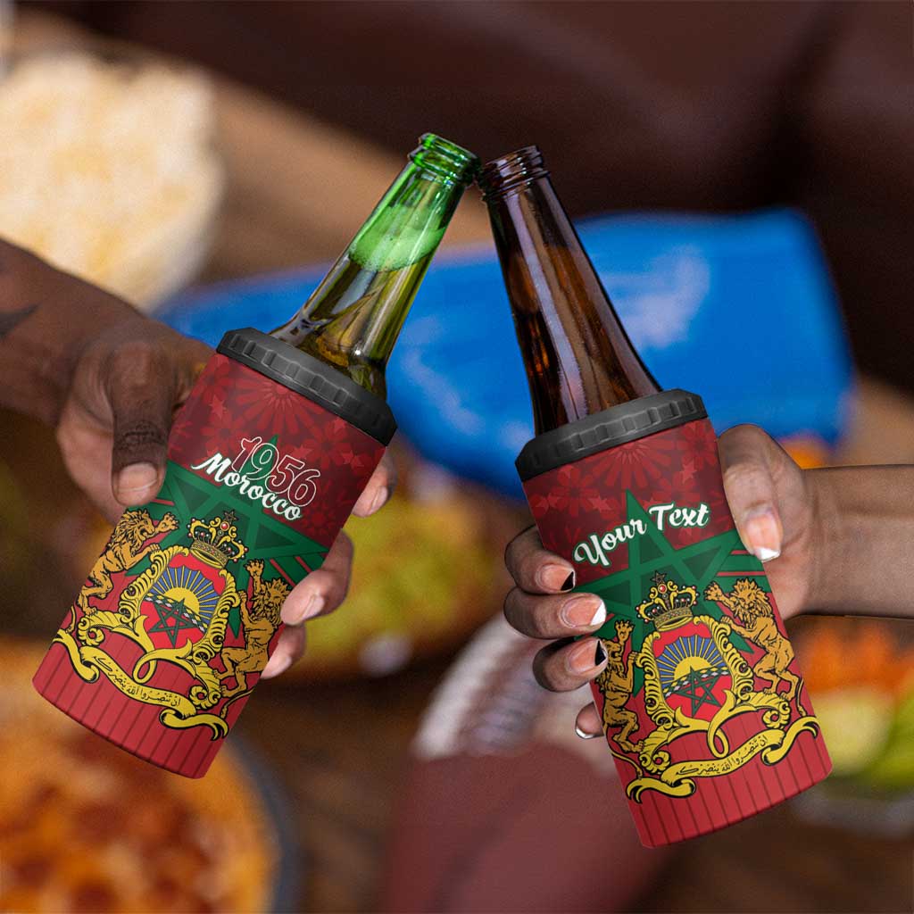Personalized Afro Morocco Independence Day 4 in 1 Can Cooler Tumbler 1956 Proud Islamic Pattern - African Pride