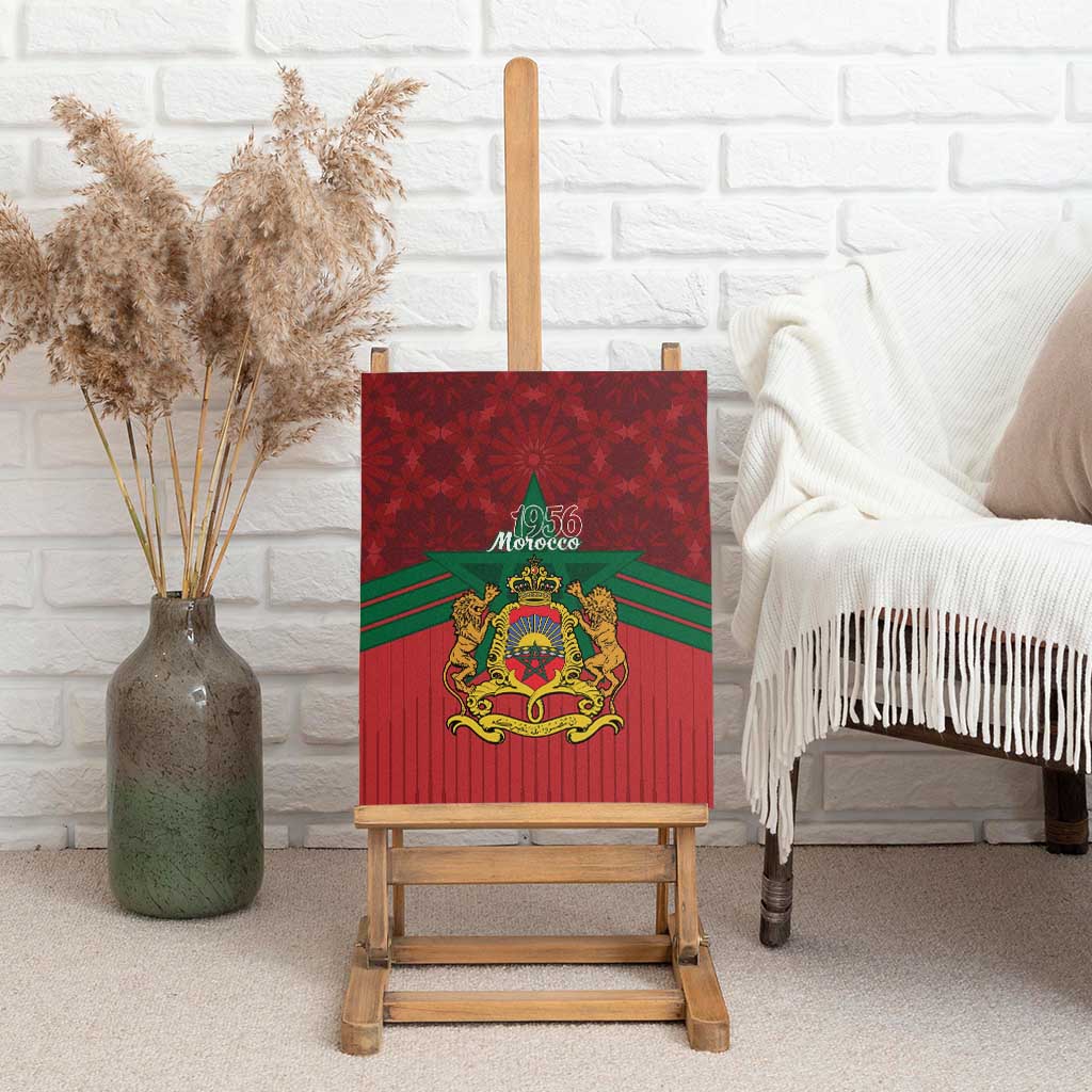 Afro Morocco Independence Day Canvas Wall Art 1956 Proud Islamic Pattern - African Pride