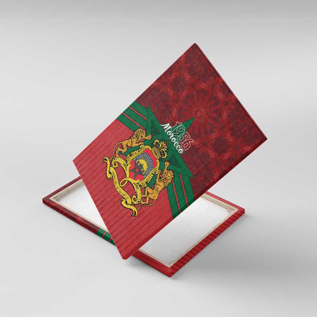 Afro Morocco Independence Day Canvas Wall Art 1956 Proud Islamic Pattern - African Pride