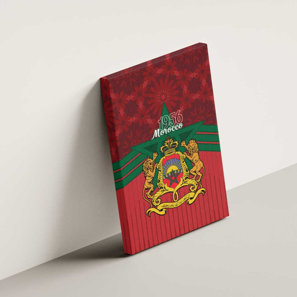 Afro Morocco Independence Day Canvas Wall Art 1956 Proud Islamic Pattern - African Pride