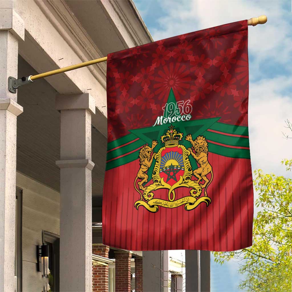Afro Morocco Independence Day Garden Flag 1956 Proud Islamic Pattern - African Pride