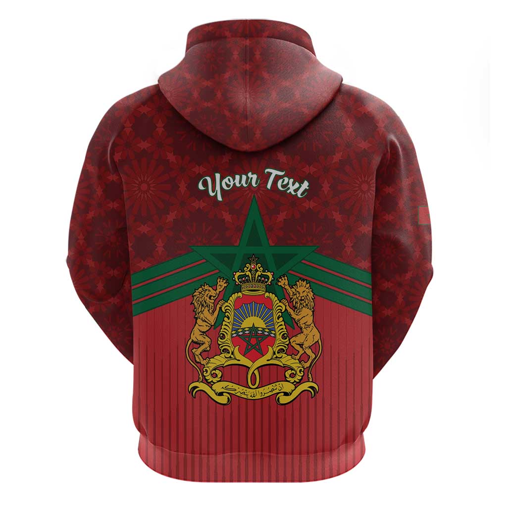 Personalized Afro Morocco Independence Day Hoodie 1956 Proud Islamic Pattern - African Pride
