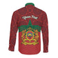 Personalized Afro Morocco Independence Day Long Sleeve Button Shirt 1956 Proud Islamic Pattern - African Pride