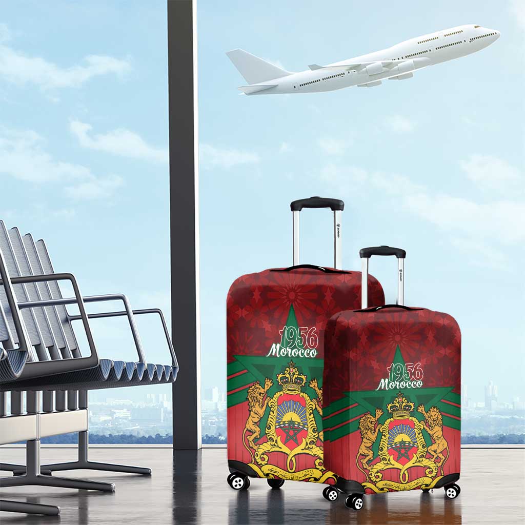 Afro Morocco Independence Day Luggage Cover 1956 Proud Islamic Pattern - African Pride