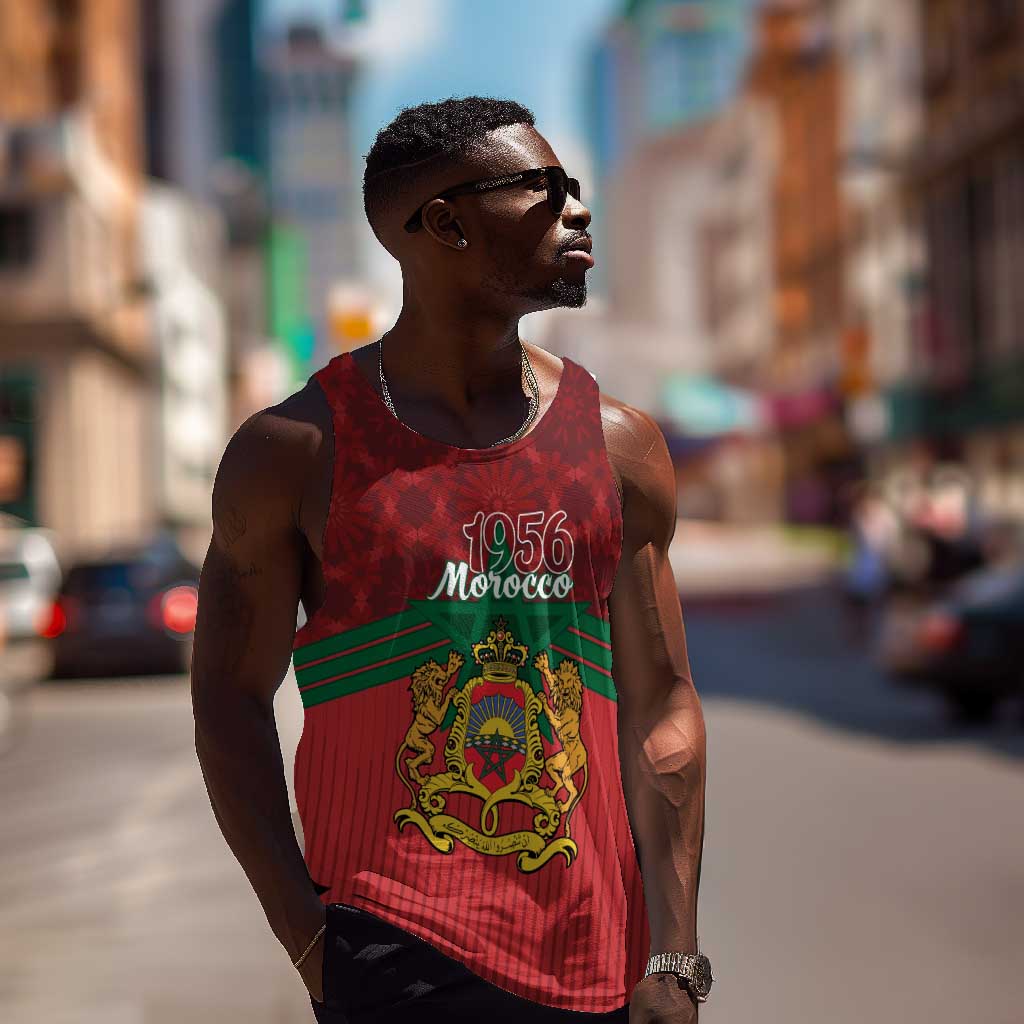 Personalized Afro Morocco Independence Day Men Tank Top 1956 Proud Islamic Pattern - African Pride