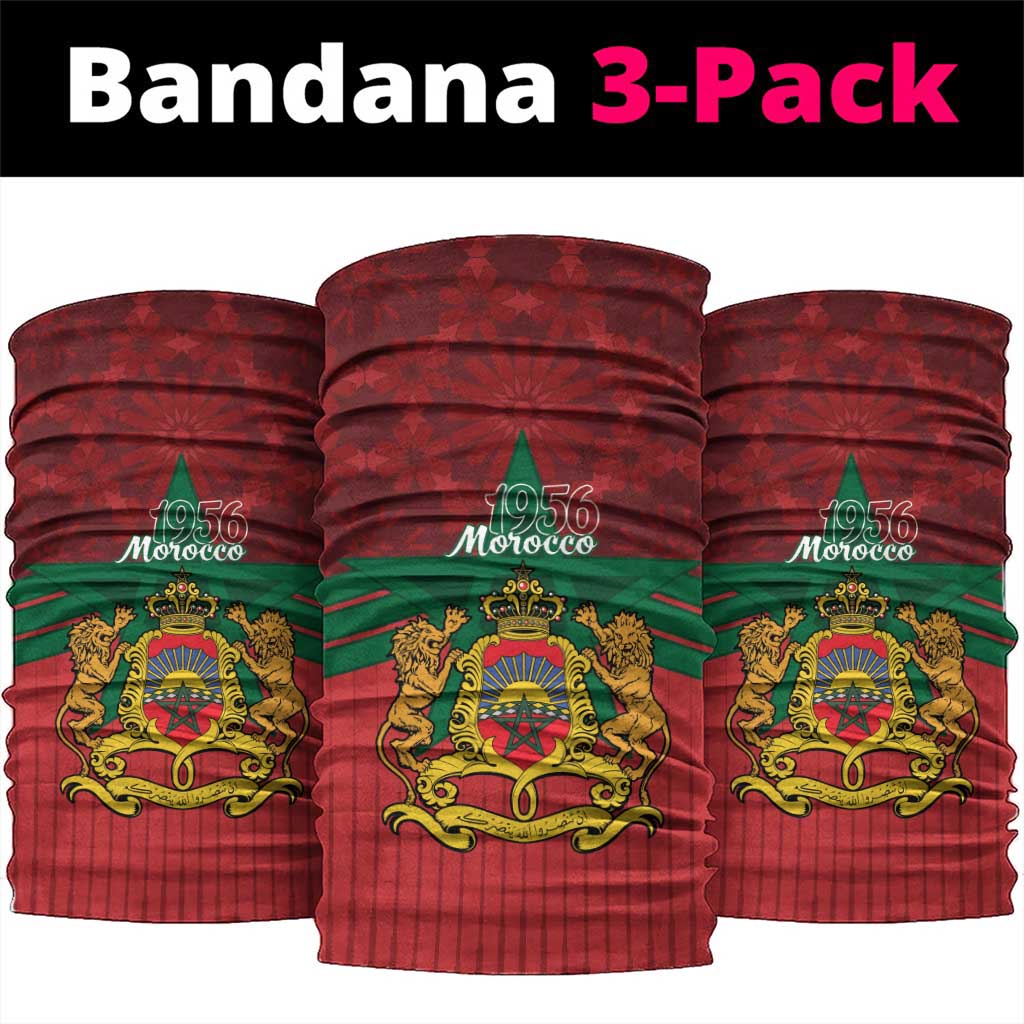 Afro Morocco Independence Day Neck Gaiter 1956 Proud Islamic Pattern - African Pride