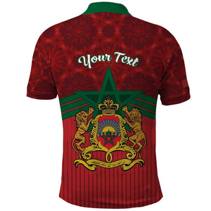 Personalized Afro Morocco Independence Day Polo Shirt 1956 Proud Islamic Pattern - African Pride