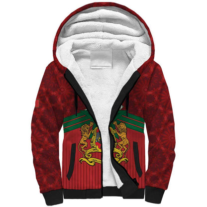 Personalized Afro Morocco Independence Day Sherpa Hoodie 1956 Proud Islamic Pattern - African Pride