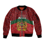 Personalized Afro Morocco Independence Day Sleeve Zip Bomber Jacket 1956 Proud Islamic Pattern - African Pride