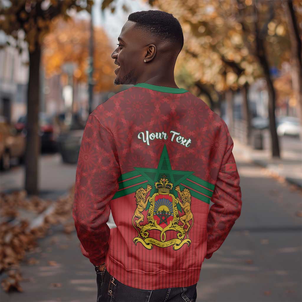 Personalized Afro Morocco Independence Day Sweatshirt 1956 Proud Islamic Pattern - African Pride