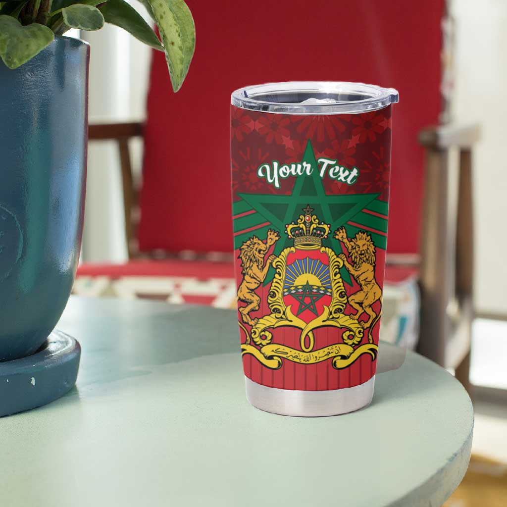 Personalized Afro Morocco Independence Day Tumbler Cup 1956 Proud Islamic Pattern - African Pride