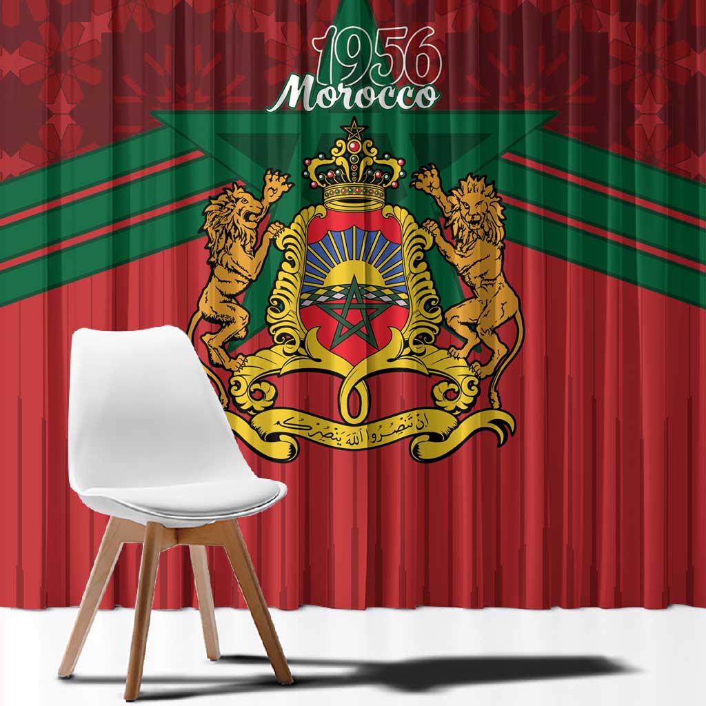 Afro Morocco Independence Day Window Curtain 1956 Proud Islamic Pattern - African Pride