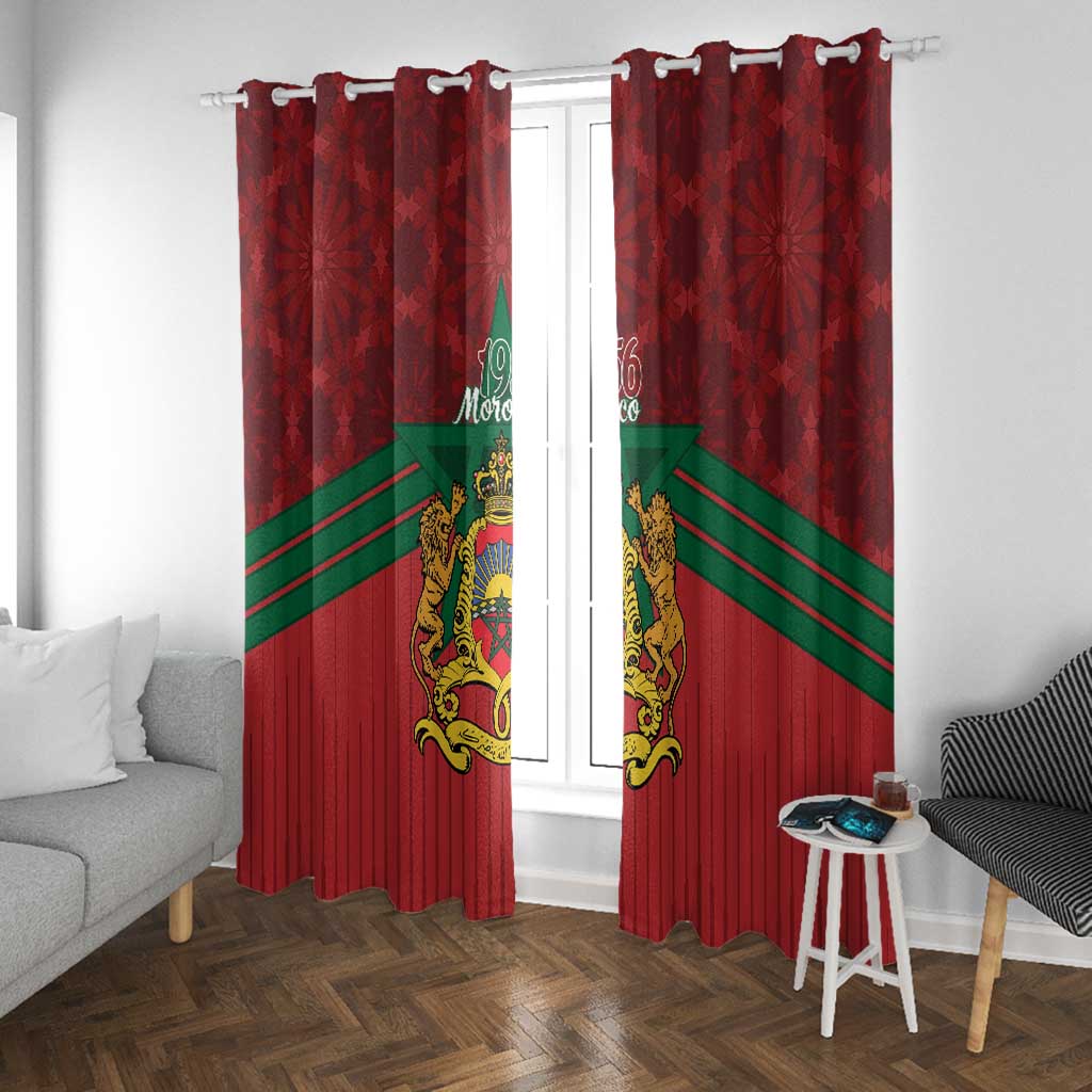 Afro Morocco Independence Day Window Curtain 1956 Proud Islamic Pattern - African Pride