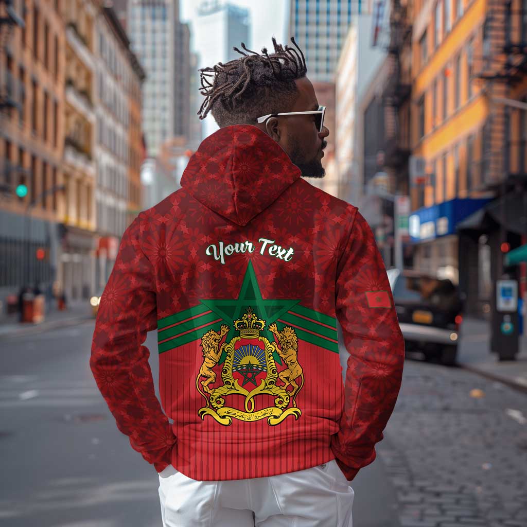 Personalized Afro Morocco Independence Day Zip Hoodie 1956 Proud Islamic Pattern - African Pride
